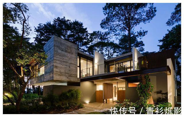 天花板|现代别墅装修设计，回归自然的林中别墅，也许这就是最后的归宿