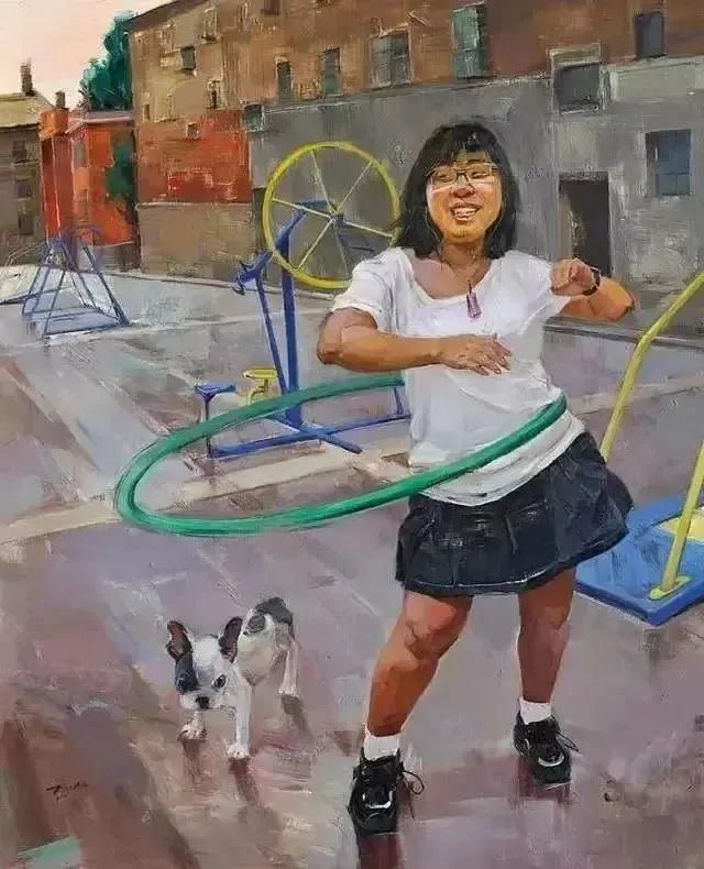 女艺术家赵霞人物油画作品欣赏