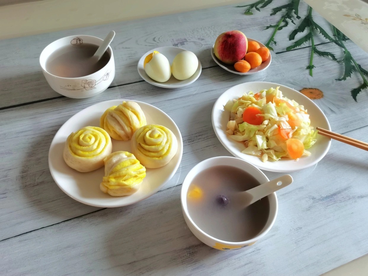 紫薯|晒我家5天清凉早餐，三伏天这样吃早餐，不热舒服