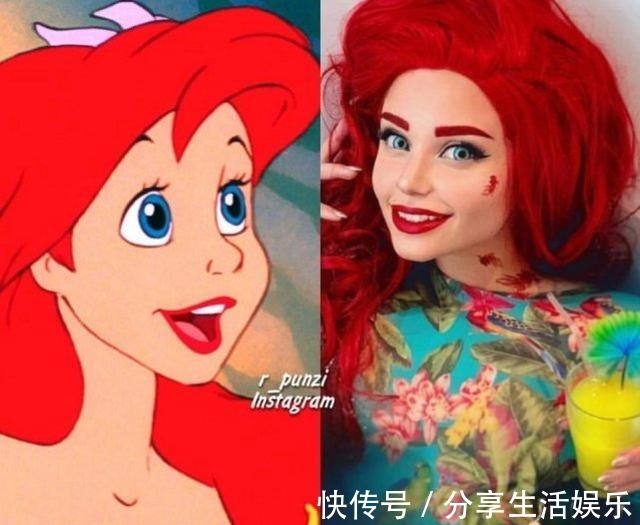 迪士尼公主|coser一人扮多位公主，贝儿简直就是本尊，白雪的红唇抢镜！