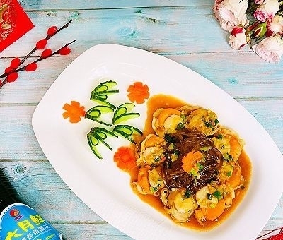 超市冻扇贝粉丝蒸多久