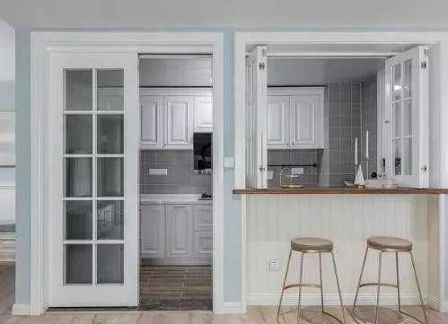 油烟|厨房又不装推拉门，现在流行这款子母门，漂亮大方还隔着油烟呢