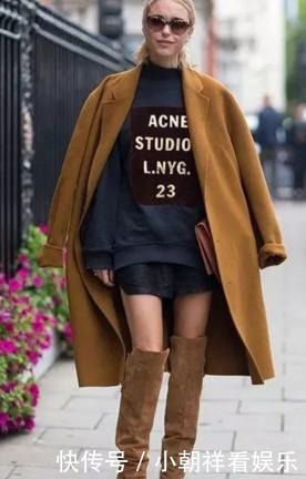 大衣|大衣+卫衣=个性时髦,今冬就这么穿了!虽然混搭,但很时尚