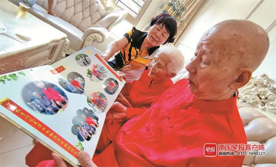 一起长大|相守90年，一家101口人！广西一对夫妻约好共庆100岁生日