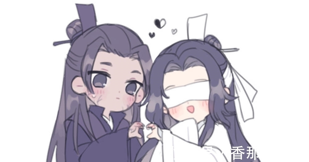 画风$魔道祖师:团子画风的双道长,晓星尘喝了天子笑,宋岚耳朵红红的