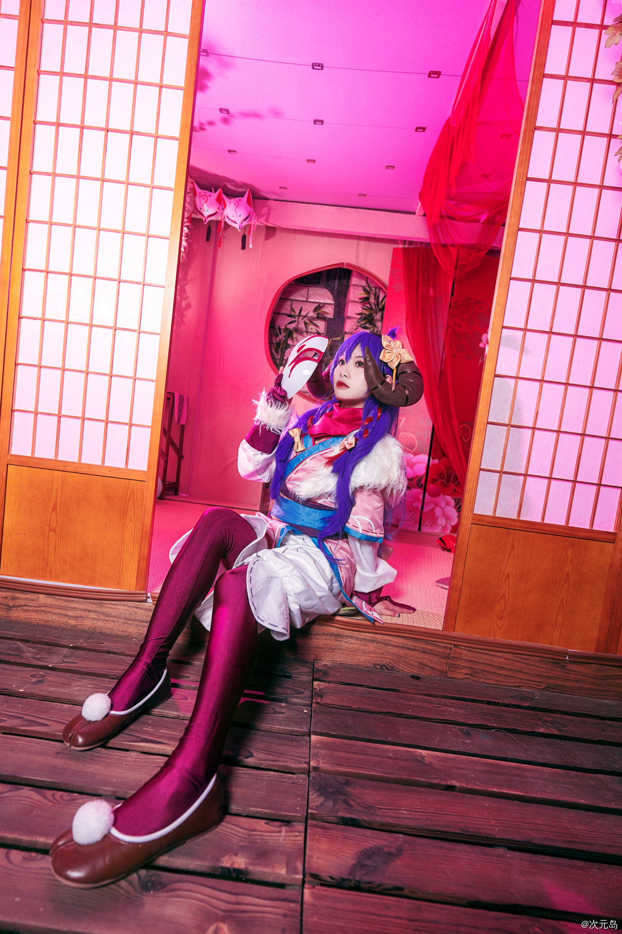 cospl英雄联盟LOL 灵魂莲华阿狸cosplay
