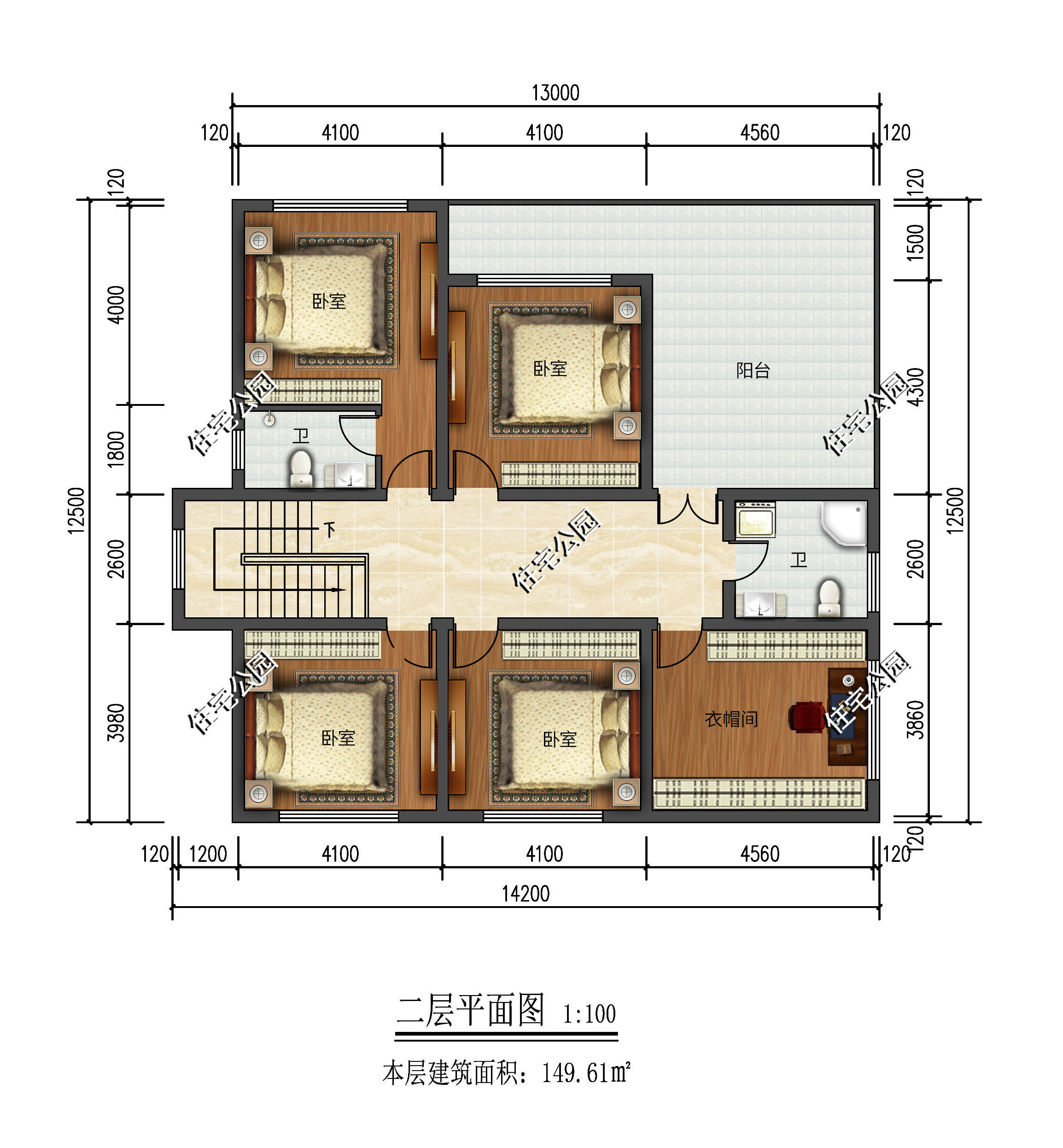 户型|10套带坡屋顶的二层别墅图纸，送给2022年要建房的你