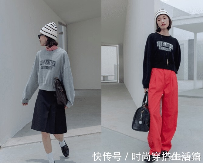 面料|连衣裙失宠了,今年流行的是“薄卫衣+裤子”,保暖显瘦又时髦