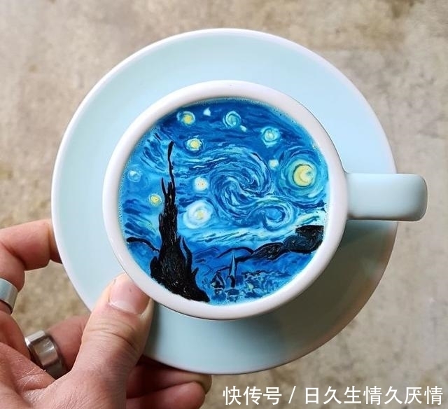 男子|韩国男子将咖啡做成了美图,顾客看的多喝的少