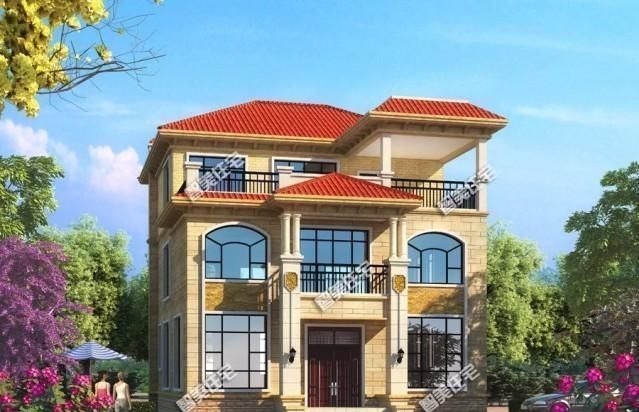 户型|宽11-12米间的两栋别墅,第一栋客厅挑空带飘窗,造价30万