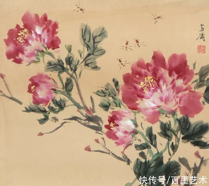 小写意|唯有牡丹真国色!小写意牡丹画150幅,美醉了