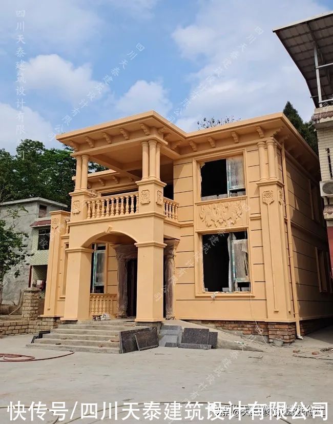 遂宁|四川遂宁二层欧式风格别墅完工实景 大露台网红别墅 遂宁施工队
