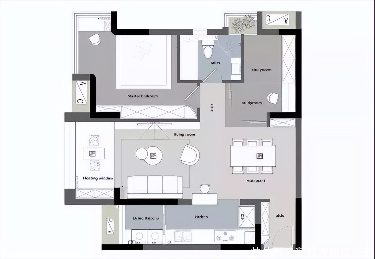 厨房|71平混搭二居室，莫兰迪色调，很高级有质感