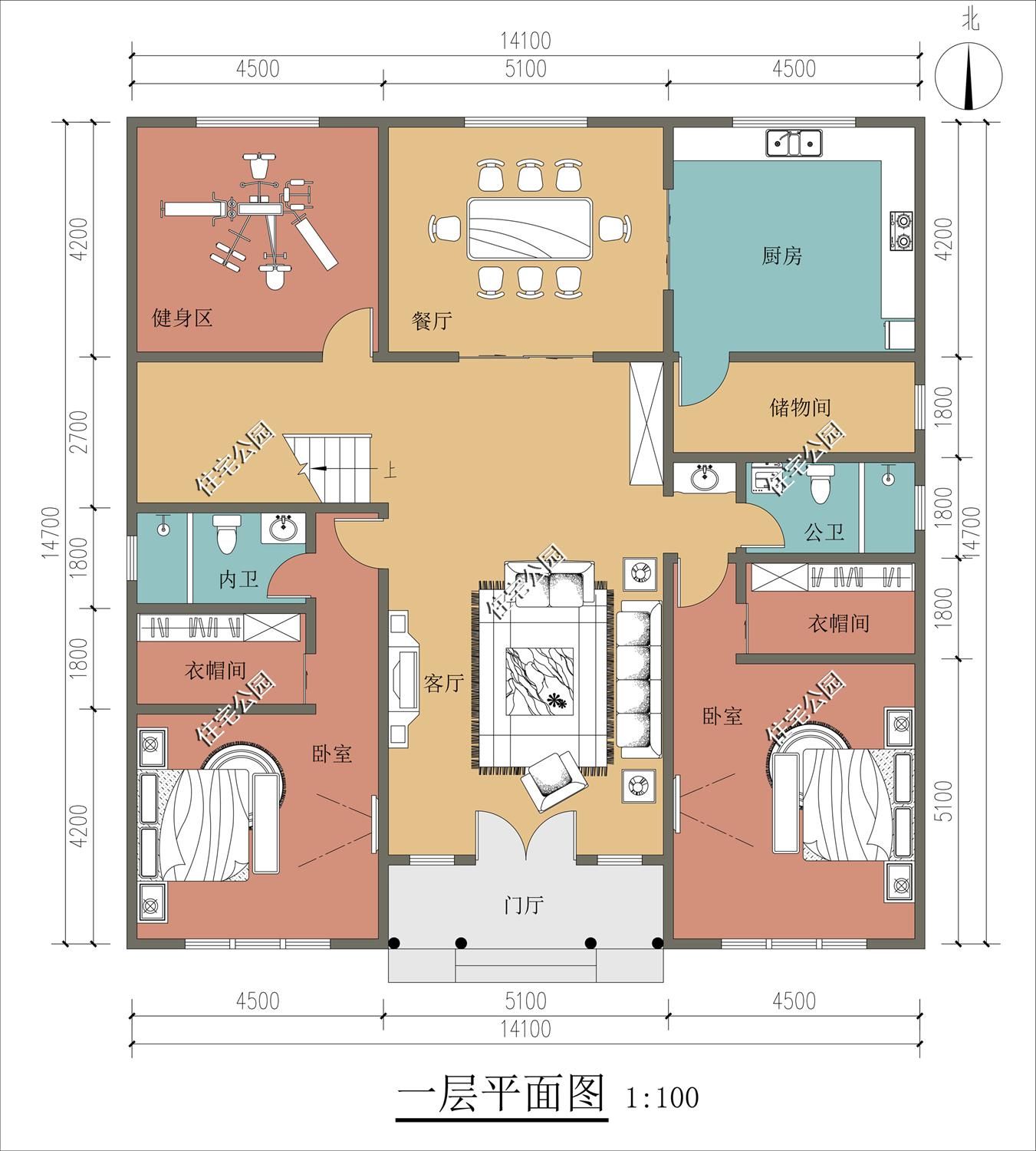 占地|10套带健身房的农村别墅图纸,在家也能做运动,哪套更适合农村呢