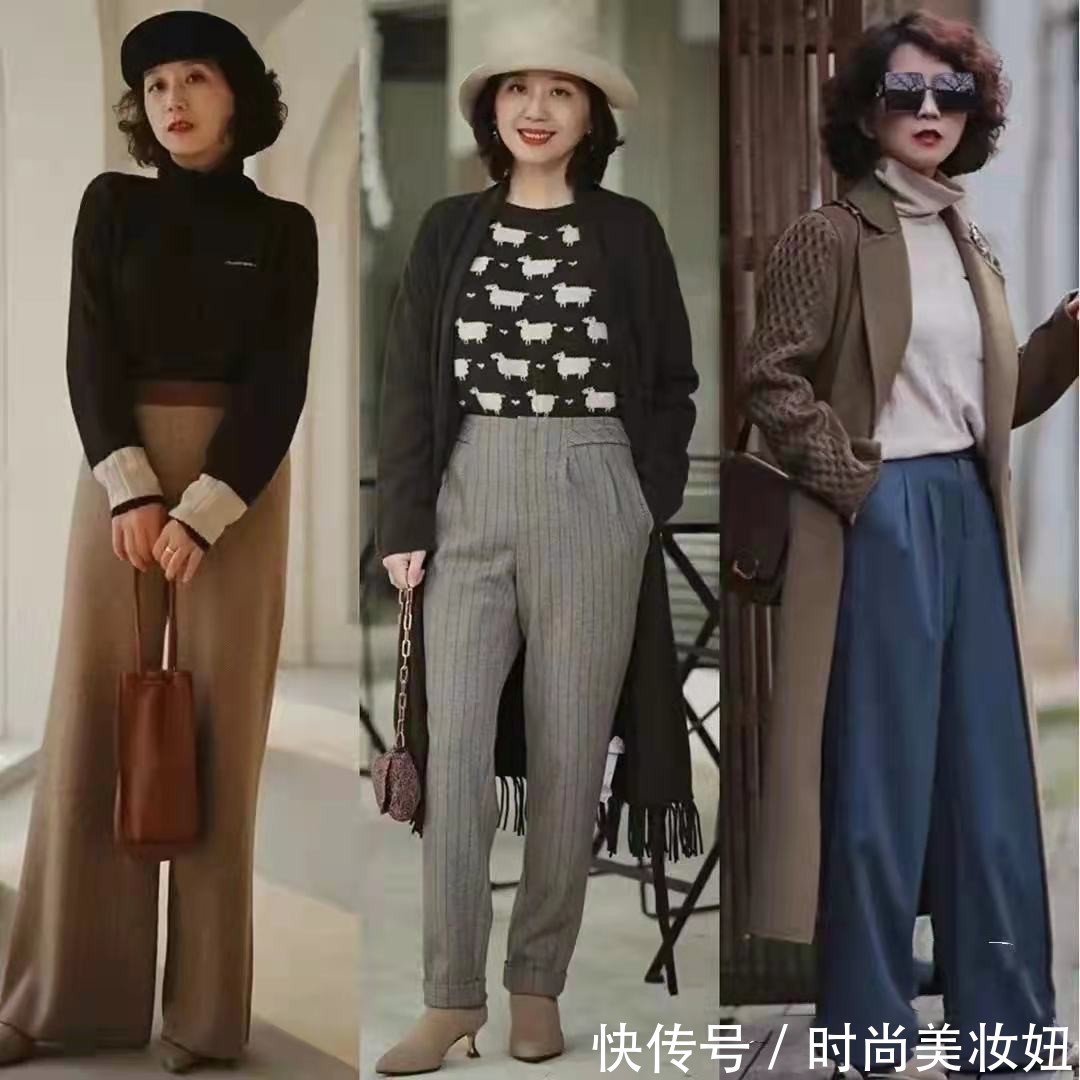 阔腿裤|40+女人气质好也别“扮嫩”,学她这样穿,既优雅又洋气减龄