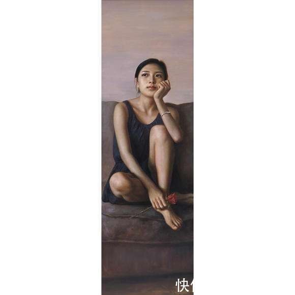 广安职业技术学院@艺术学院教授人体油画中的性感少女,细腻逼真,纤毫毕现