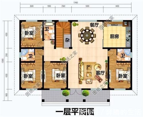占地面积|农村一排五间平房图片设计图,不到25万就能建,还不用考虑限高