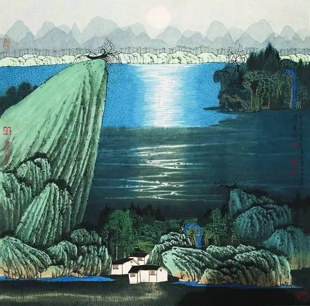 山水画$“江南鬼才”笔下的工笔山水画,色彩丰富,太震撼了!