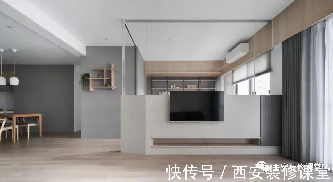 书房|电视墙砸墙或者玻璃,放大空间