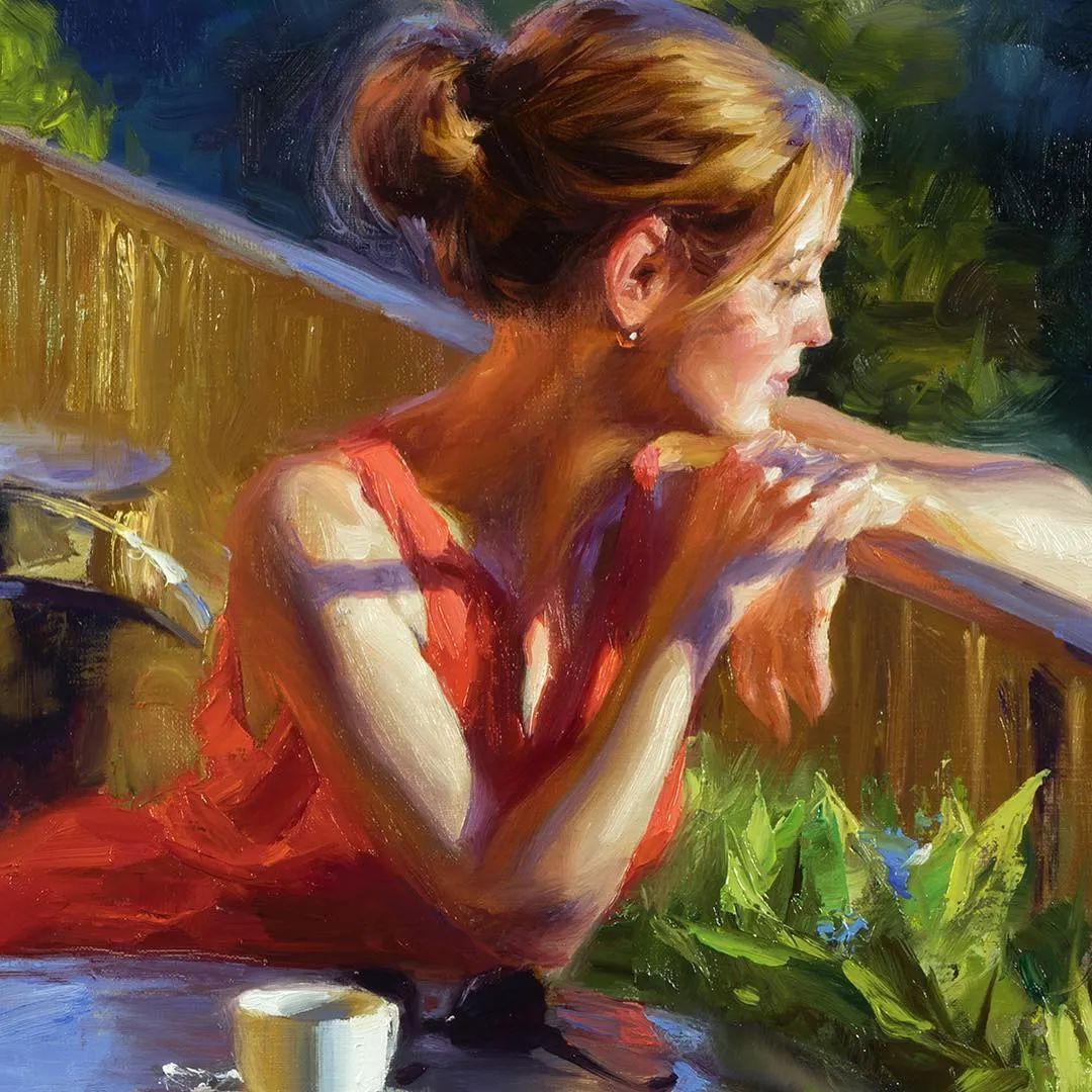 ·沃利戈夫|弗拉基米尔·沃利戈夫 的笔下，夏日繁花，娇媚女子，岁月静好