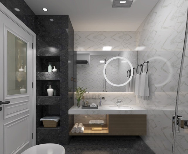 现代风|120平现代风开放三居室,将卧室改为书房很方便