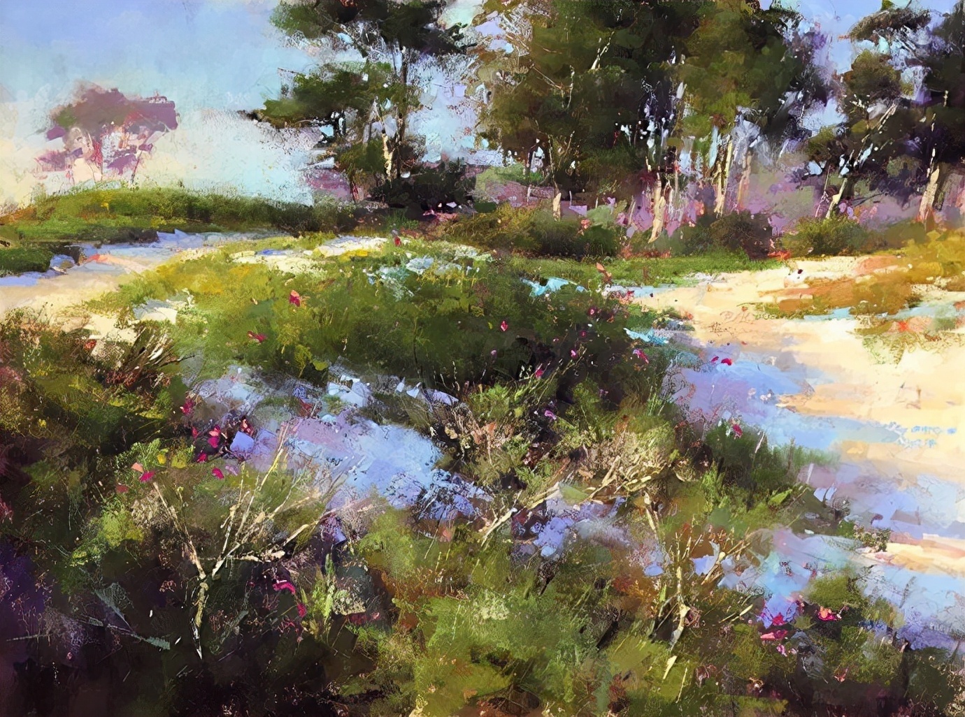 阿奎尔$美国艺术家阿奎尔柔和的风景油画,画里充满了阳光温馨美好(二)