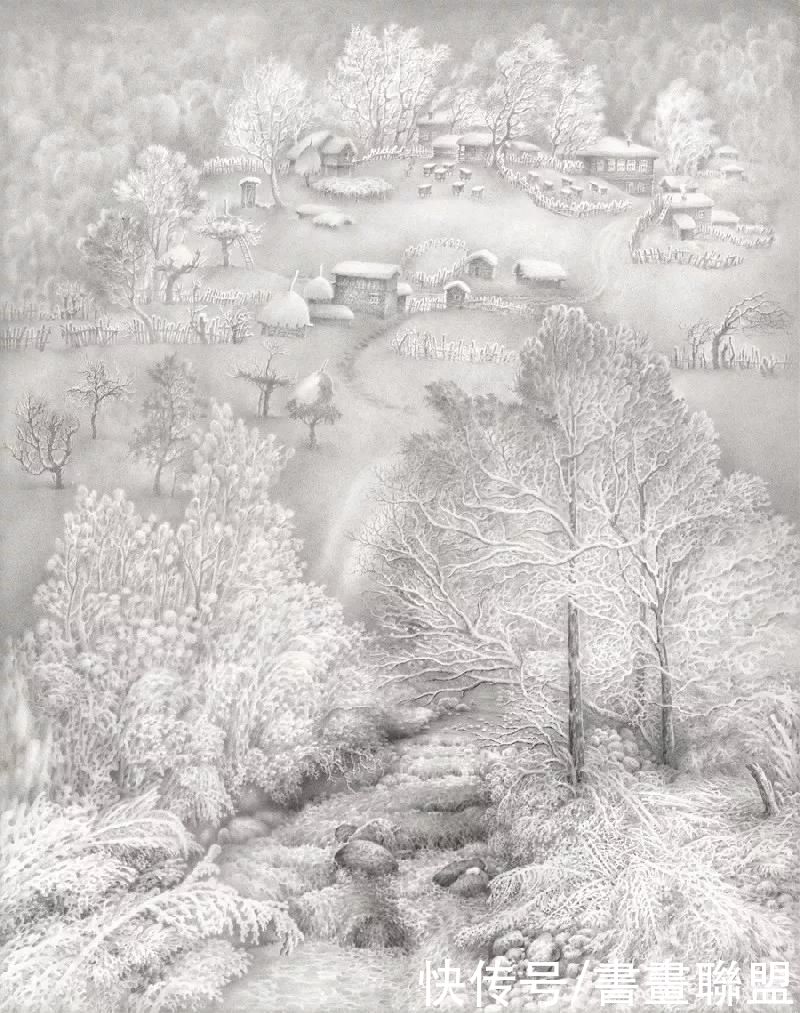 一支铅笔将雪画活的格鲁吉亚“雪魔”