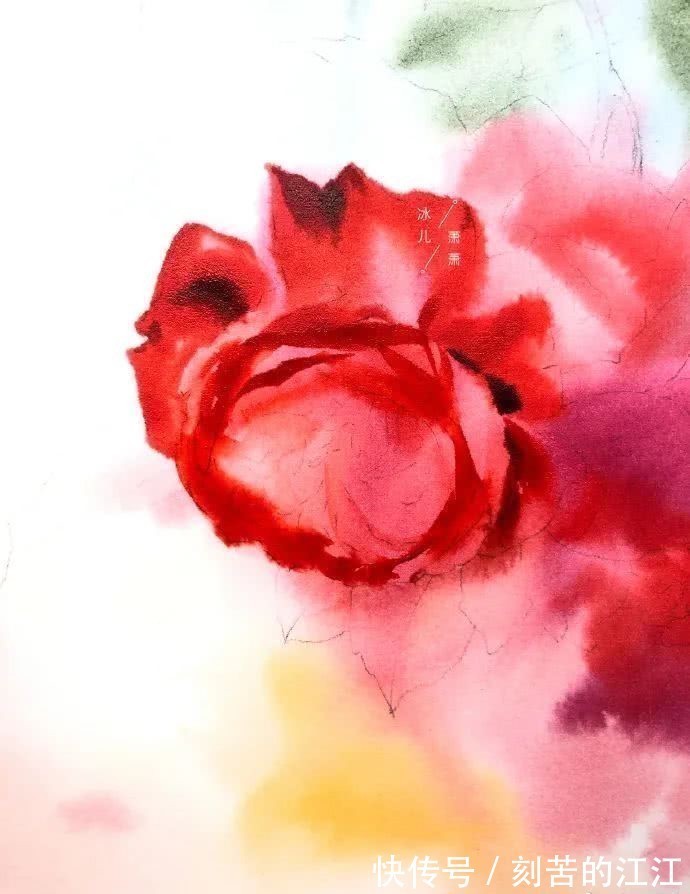 花瓣@水彩这样画,也太美了吧!居然把花瓣画出透明的感觉,看完忍不住保存!
