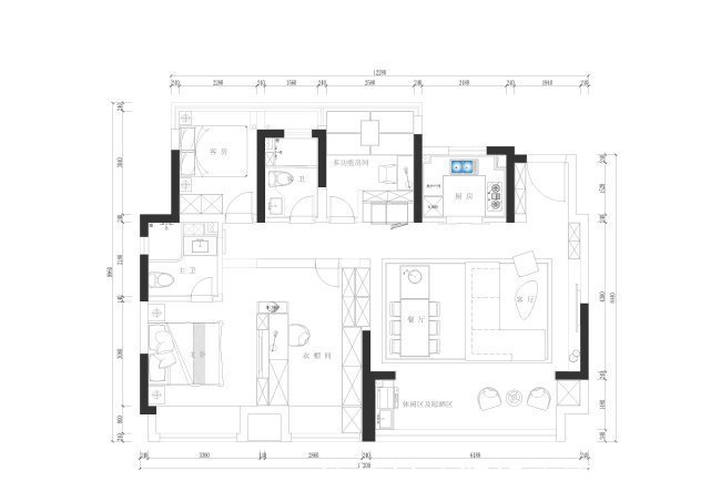 生活方式|127平低调奢华的现代简约风四居室，一种开心的生活方式