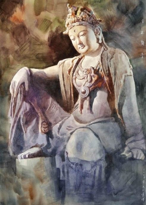 万佛神秘灵性|美到极致的水彩佛像,我第一个服了!