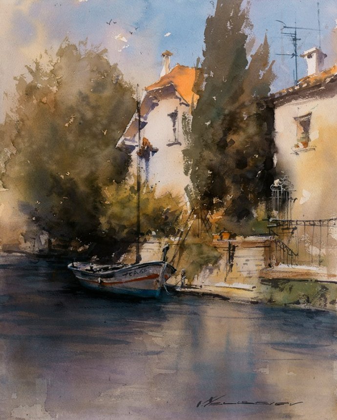 弗拉迪斯拉夫!印象水彩/美国当代艺术家弗拉迪斯拉夫水彩作品