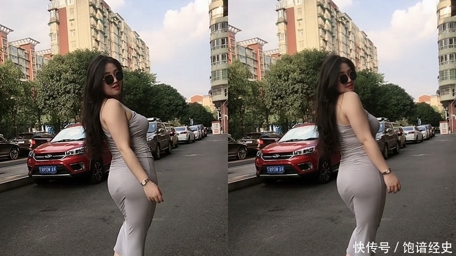 小姐姐|有肉肉的小姐姐穿着背心连衣裙,气势令人迷了路