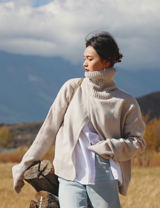 针织衫 普通人穿大衣,只要学会选款和搭配,也能时髦不俗气!