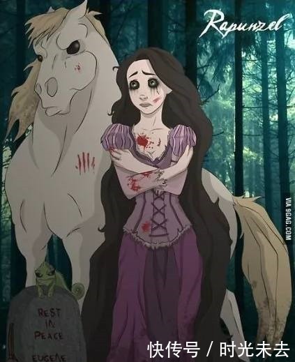 公主|毁童年你没见过的迪士尼公主,夜幕降临化身魔鬼的公主要去觅食