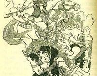 红泥关$八马将新文礼，红泥关下连杀罗士信、裴元庆二将，却被秦叔宝打死