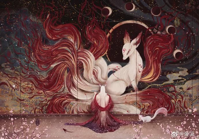 网络|90后小姐姐自学绘画,靠画“神仙狐鬼”爆红网络,圈粉60万