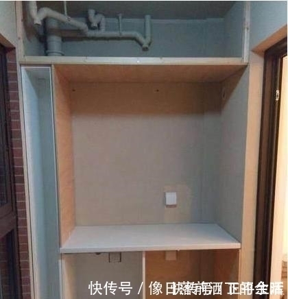 阳台|在阳台打了一组洗衣机组合柜，邻居们看到了，表示非常羡慕