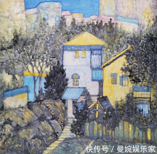 山水画!一组好看的水墨画离不开那些搭配和谐的色彩