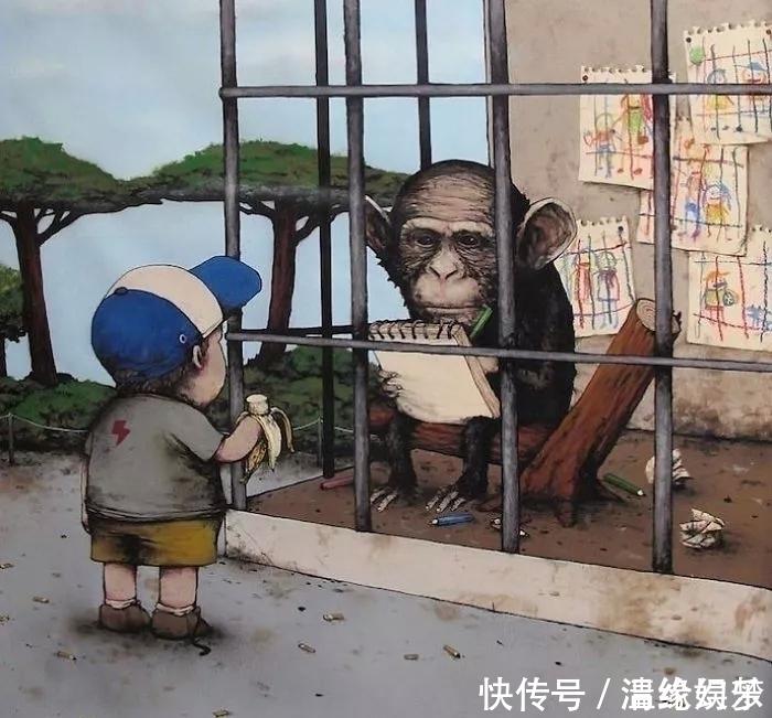 插画@这组内涵插画,刚看第一张笑喷了,看到第三张我就泪奔了