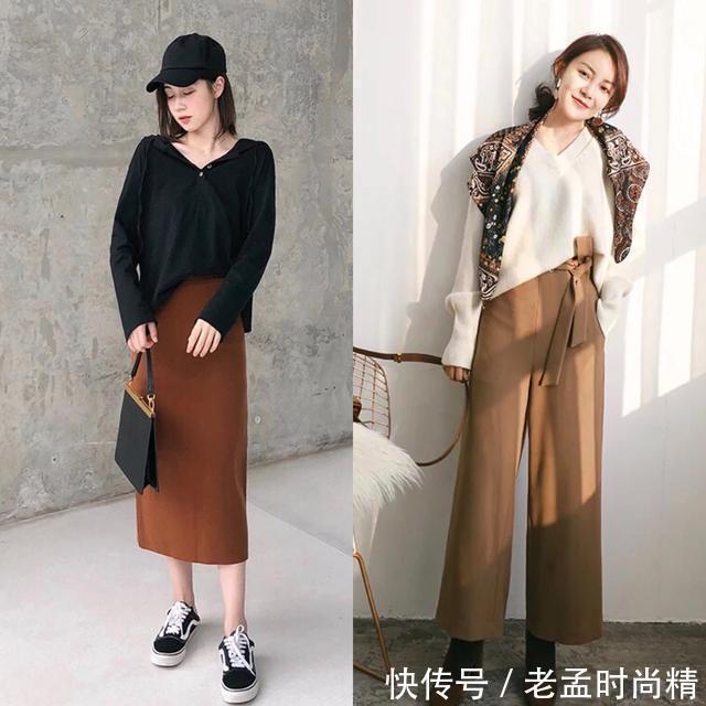日常穿搭|微胖女生的秋季日常穿搭,针织衫搭配阔腿裤,时尚又有女人味