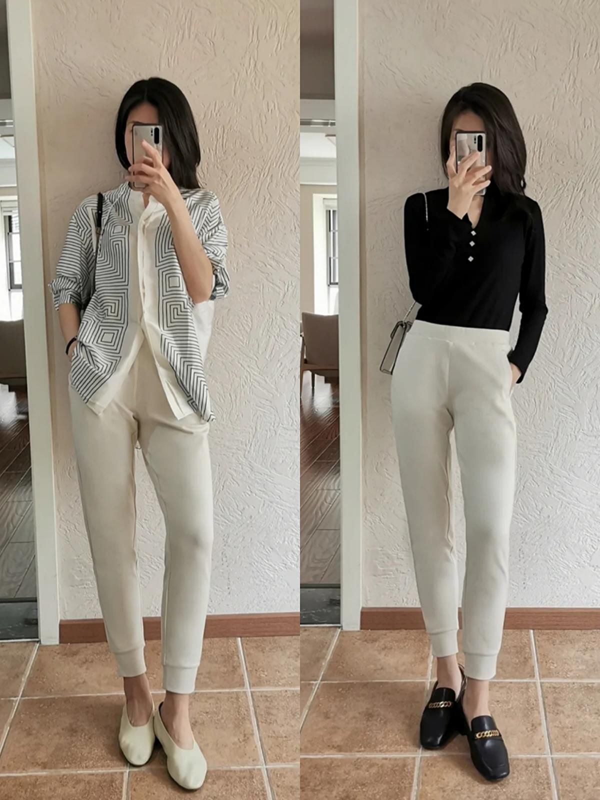 牛仔裤|真会穿的中年女人，衣橱里都有这4种裤子，简约实用又显身高腿长