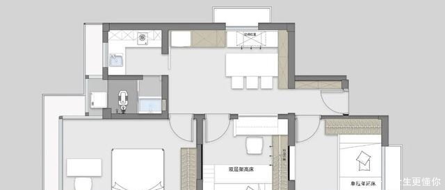 学区|58㎡学区房改造,满屋的收纳设计是亮点,五口之家生活不成问题