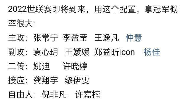 王梦洁|疑惑!网友预测世联赛中国女排阵容:丁霞惨遭淘汰,王梦洁也无缘