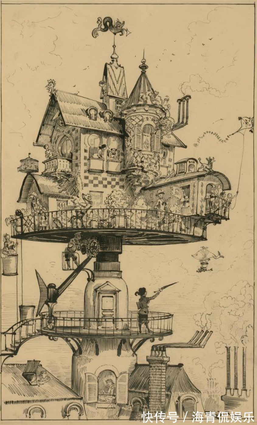 想象力&100年前的画家想象未来,并画了17幅画,网友神预言!