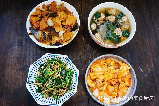 金针菇|晒晒一家三口的晚餐,有荤有素,营养丰富,花钱不多,天天味道香