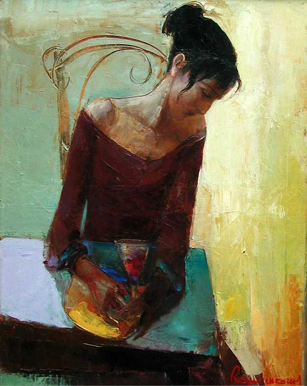 谢尔盖$乌克兰画家谢尔盖 瑞斯里什柯的油画,别有风味!