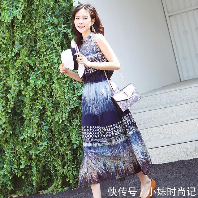 雪纺连衣裙|优雅连衣裙与气质女人同在,独具风情还时尚洋气显年轻