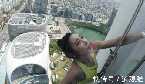 综合能力|这个身高1米5的美女看起来弱不禁风 却能攀上500米高楼
