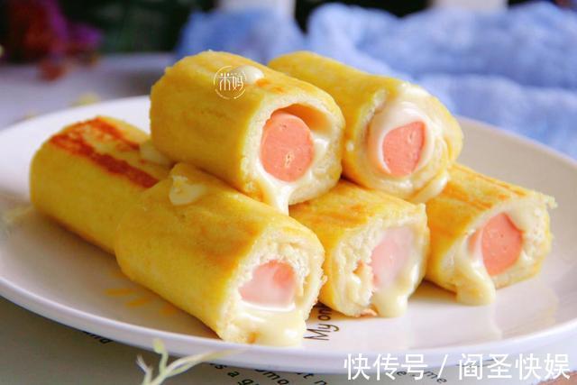 快手|最近超火的快手早餐，卷一卷5分钟出锅，一口一个真过瘾，好吃