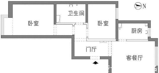 客餐厅|52平小户型，改造成了两居室，外加一个衣帽间，有格调！